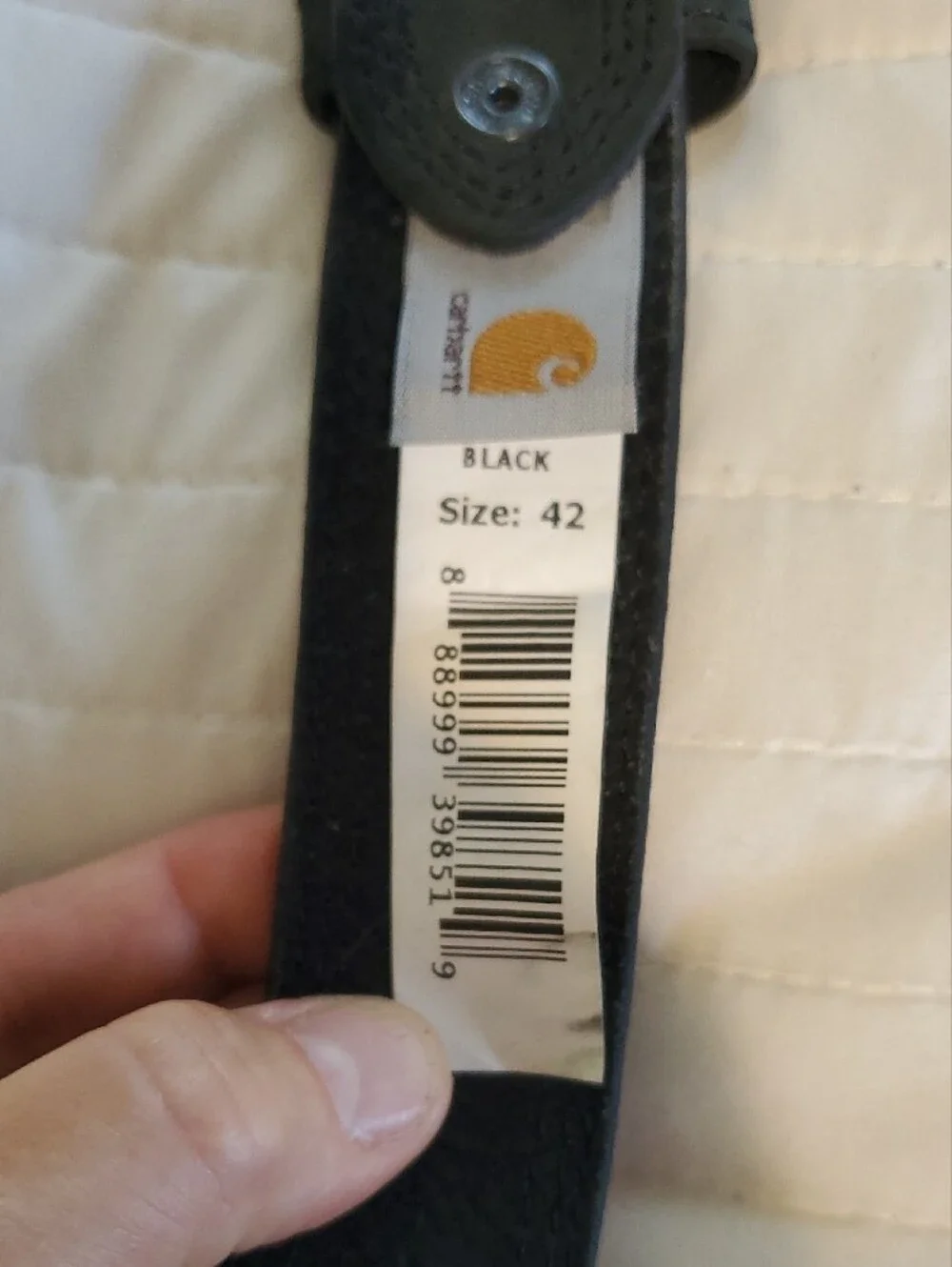 Carhartt Triple Stitched black leather belt
